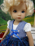 Bavarian Wildflowers - dirndl ensemble with tights & boots for Little Darling Doll or 33cm BJD