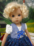 Bavarian Wildflowers - dirndl ensemble with tights & boots for Little Darling Doll or 33cm BJD
