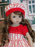 Be Mine - dress, hat, tights & shoes for Little Darling Doll or 33cm BJD