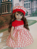 Be Mine - dress, hat, tights & shoes for Little Darling Doll or 33cm BJD