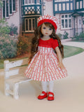 Be Mine - dress, hat, tights & shoes for Little Darling Doll or 33cm BJD