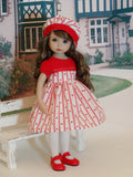 Be Mine - dress, hat, tights & shoes for Little Darling Doll or 33cm BJD
