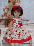 Bear Hugs - dress, tights & shoes for Little Darling Doll or 33cm BJD