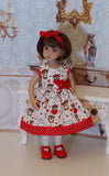 Bear Hugs - dress, tights & shoes for Little Darling Doll or 33cm BJD