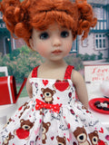 Beary Lovable - dress, socks & shoes for Little Darling Doll or 33cm BJD