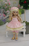 Beautiful Bows - babydoll top, bloomers, hat & sandals for Little Darling Doll