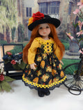 Bee Hive - dress, hat, tights & shoes for Little Darling Doll or 33cm BJD