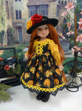 Bee Hive - dress, hat, tights & shoes for Little Darling Doll or 33cm BJD