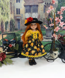 Bee Hive - dress, hat, tights & shoes for Little Darling Doll or 33cm BJD