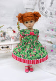 Berries & Bows - dress, tights & shoes for Little Darling Doll or 33cm BJD