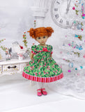 Berries & Bows - dress, tights & shoes for Little Darling Doll or 33cm BJD