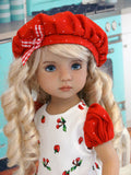 Berry Delicious - dress, beret, tights & shoes for Little Darling Doll