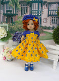 Betty Blue - dress, beret, socks & shoes for Little Darling Doll or 33cm BJD