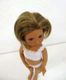 Betty Wig in Golden Blonde & Light Ash Brown - for Little Darling dolls