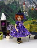 Bewitched - dress, witch hat, tights & shoes for Little Darling Doll or 33cm BJD