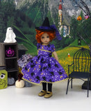 Bewitched - dress, witch hat, tights & shoes for Little Darling Doll or 33cm BJD