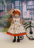 Bicycle Ride - dress, hat, tights & shoes for Little Darling Doll or 33cm BJD
