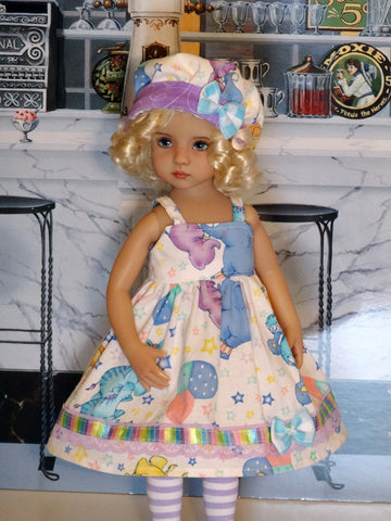 Big Top Circus - dress, hat, tights & shoes for Little Darling Doll