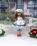 Bike Ride - babydoll top, bloomers, hat & sandals for Little Darling Doll or 33cm BJD