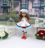 Bike Ride - babydoll top, bloomers, hat & sandals for Little Darling Doll or 33cm BJD