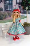 Bird Watching - dress, hat, tights & shoes for Little Darling Doll