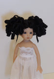 Birdie Wig in Black - for Little Darling dolls
