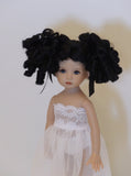 Birdie Wig in Black - for Little Darling dolls