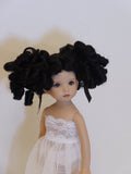 Birdie Wig in Black - for Little Darling dolls