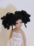 Birdie Wig in Black - for Little Darling dolls