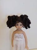 Birdie Wig in Dark Brown - for Little Darling dolls