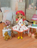 Birthday Party - dress, beret, tights & shoes for Little Darling Doll or other 33cm BJD