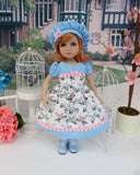 Bitty Bird - dress, hat, socks & shoes for Little Darling Doll or 33cm BJD