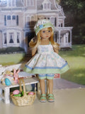 Bitty Bunny - babydoll top, bloomers, hat & sandals for Little Darling Doll