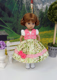 Bitty Fraulein - dirndl ensemble with tights & boots for Little Darling Doll or 33cm BJD