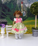 Bitty Fraulein - dirndl ensemble with tights & boots for Little Darling Doll or 33cm BJD