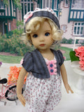 Bitty Posies - romper, jacket, hat, socks & shoes for Little Darling Doll or 33cm BJD