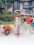 Bitty Posies - romper, jacket, hat, socks & shoes for Little Darling Doll or 33cm BJD