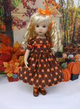 Bitty Pumpkin - dress, tights & shoes for Little Darling Doll or 33cm BJD