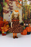 Bitty Pumpkin - dress, tights & shoes for Little Darling Doll or 33cm BJD