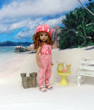 Bitty Seahorse - romper, hat & sandals for Little Darling Doll or 33cm BJD