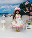 Bitty Turtles - dress, hat & sandals for Little Darling Doll or 33cm BJD