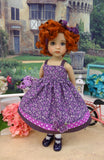 Bitty Violets - dress, socks & shoes for Little Darling Doll or 33cm BJD