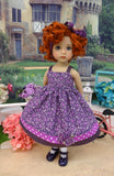 Bitty Violets - dress, socks & shoes for Little Darling Doll or 33cm BJD
