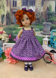 Bitty Violets - dress, socks & shoes for Little Darling Doll or 33cm BJD