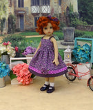 Bitty Violets - dress, socks & shoes for Little Darling Doll or 33cm BJD