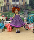 Bitty Violets - dress, socks & shoes for Little Darling Doll or 33cm BJD