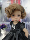 Black Opulence - dress, slip, tights & shoes for Little Darling Doll or 33cm BJD