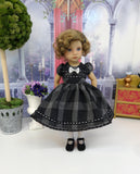 Black Opulence - dress, slip, tights & shoes for Little Darling Doll or 33cm BJD