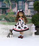 Black Terrier - dress, hat, socks & shoes for Little Darling Doll or 33cm BJD