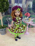 Blackberry Jubilee - dress, beret, tights & shoes for Little Darling Doll or other 33cm BJD